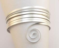 Aluminiumdraht Aludraht Flach Embossed flat 5x1mm x 5m Silber Silber