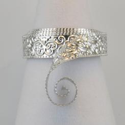 Aluminiumdraht Aludraht Oriental geprägt 30 x 0,5mm 2m Eloxiert Silber Silber