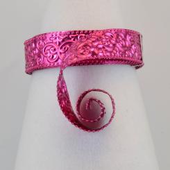 Aluminiumdraht Aludraht Oriental geprägt 30 x 0,5mm 2m Eloxiert Strong pink Strong pink