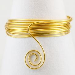 Aluminiumdraht Aludraht glatt 4mm x 2m - light gold Eloxiert 