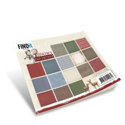 Amy Design Paperpack Papier Set Snowy Christmas 22 tlg. 15,2x15,2cm 