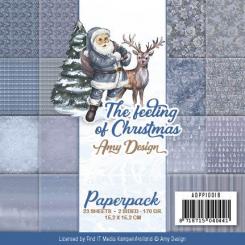 Amy Design Paperpack Papier Set The feeling of Christmas 23 Blatt - 170g - 15,2x15,2cm 