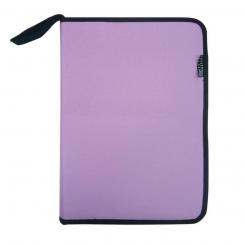Aufbewahrungsmappe für 40 Prägeschablonen / Embossingfolders lila, 36x25cm 