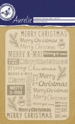 Aurelie Prägefolder Christmas Sentiments Background 