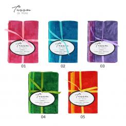 Baumwollstoff Webware Wolken / Batik Design Tissu de Marie - 5 Stck a 50x50cm 