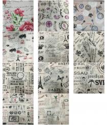 Baumwollstoff Webware bedruckt "Vintage" 50x70cm 