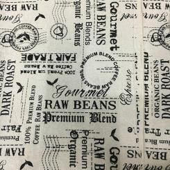 Baumwollstoff Webware bedruckt "Vintage" 50x70cm Raw Beans Raw Beans