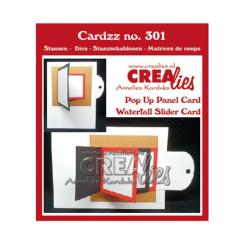 Crealies Cardzz Stanzschablone No.301 - Wasserfall-Schiebe-u. Popup - Panel-Karte 