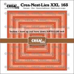 Crealies Crea-Nest-Lies XXL no. 163 Stanzschablone Inchies-Viereck mit 2 Schichten 