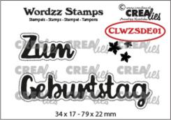 Crealies Silikon-Textstempel „Zum Geburtstag“ 3-teilig 