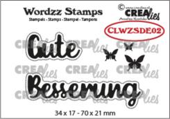 Crealies Silikon-Textstempel „Gute Besserung“ 3-teilig 