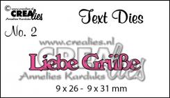 CREAlies Stanzschablone Text Deutsch Set: Liebe Grüße 2tlg 