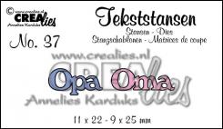CREAlies Stanzschablone Text Deutsch Set: Oma Opa 1tlg 
