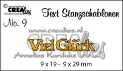 CREAlies Stanzschablone Text Deutsch Set: Viel Glück 1tlg 
