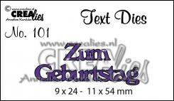 CREAlies Stanzschablone Text Deutsch Set: Zum Geburtstag 2tlg 