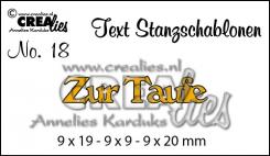 CREAlies Stanzschablone Text Deutsch Set: Zur Taufe 1tlg 