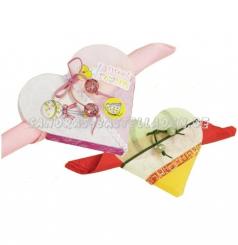 CREApop 2 Geschenkboxen Serviettenhalter Herz ca. Ø10cm 1,5cm hoch, Folie selbstklebend 