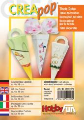 CREApop Geschenkbox Spitztüte 19x6cm, Folie selbstklebend 