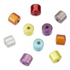 CREApop Prato-Perlen Walzen mix klein 8 mm, ca. 10 St. 