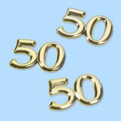 CREApop Streuteile Zahl 50 gold ca. H 1,5cm B 2,3 / 1 Stk. 