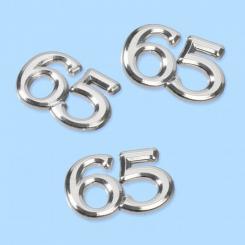 CREApop Streuteile Zahl 65 silber ca. 1,5cm / 1 Stk. 