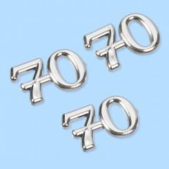 CREApop Streuteile Zahl 70 silber ca. 1,5cm / 1 Stk. 