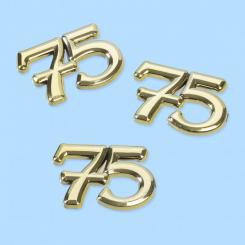 CREApop Streuteile Zahl 75 gold ca. 1,5cm / 1 Stk. 