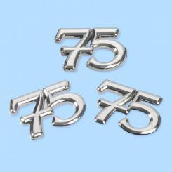 CREApop Streuteile Zahl 75 silber ca. 1,5cm / 1 Stk. 