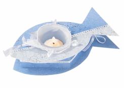 CREApop Teelichthalter Fisch 20,5x11x3,5cm / 1Stk.- Folie selbstklebend 