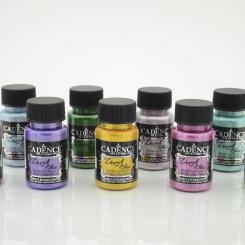 Cadence Dora Glas & Porzellanfarbe Glitzer-Metallic - 50ml 