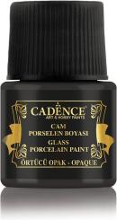 Cadence Glas- und Porzellanfarbe - Opak -  45ml Schwarz Schwarz