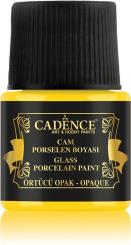 Cadence Glas- und Porzellanfarbe - Opak -  45ml Zitronengelb Zitronengelb