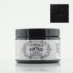 Cadence Vintage Legend  - Antik Gesso - Malgrund - 150ml Schwarz Schwarz