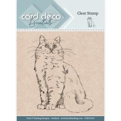 Card Deco Essentials Clearstempel  - Katze 