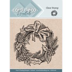 Card Deco Essentials Clearstempel  - Weihnachtskranz 
