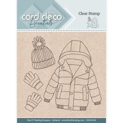 Card Deco Essentials Clearstempel  - Winterkleidung 