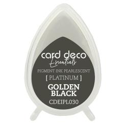 Card Deco Essentials Platinum Stempelkissen Perlmutt Golden Schwarz Golden Schwarz