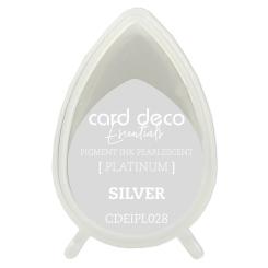 Card Deco Essentials Platinum Stempelkissen Perlmutt Silber Silber