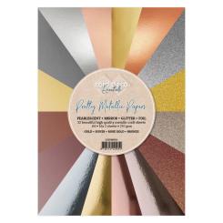 Card Deco - Pretty Metallic & Glitzer Karton- DIN A4  250g/m²  - 32 Blatt 