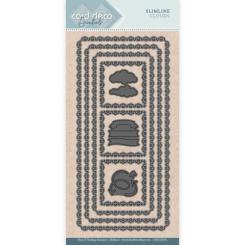 Card Deco - Stanzschablone XXL - Rahmen - Wolken 