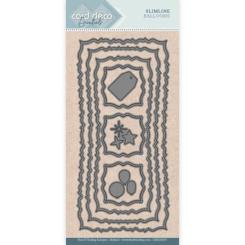 Card Deco - Stanzschablone XXL - Rahmen - Zacken mit Punkten 