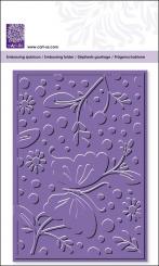 Cart-us Embossing Folder Schmetterling auf Blume 15X10,5cm Prägeschablone 