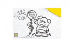 Clear Stempel Set piggys Ballon 10X6,5CM 