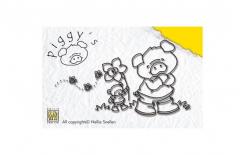 Clear Stempel Set piggy's Narzissen 10X6,5CM 
