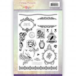 Clearstempel A5 - Jeaninnes Art - Vintage Flowers - Blumen 