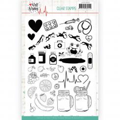Clearstempel A5 - Jeaninnes Art - Well Wishes - Gute Besserung 