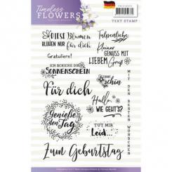 Clearstempel A5 - Precious Marieke - Timeless Flowers - Sprüche 