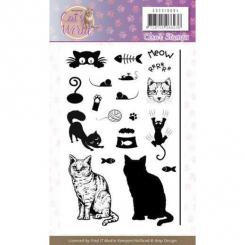 Clearstempel A6 - Amy Design - Cats World - Katzen 