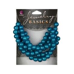 Cousin Glasperlen rund Crackle 8mm Aqua / 75 Stk.a 