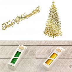 Couture Creations 2 Heißfolienstempel + 2 Heißfolienstempel Folie - Weihnachten 